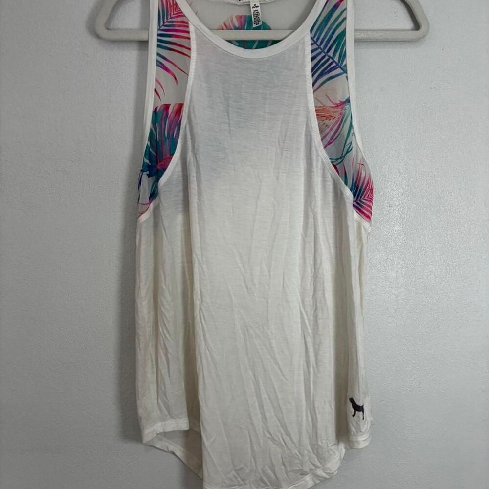 Victoria-s-secret Women's white with tropical sheer paneling